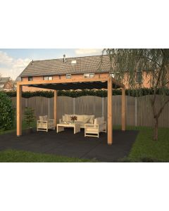 Pergola met schaduwdoek 324x424 cm - Douglas