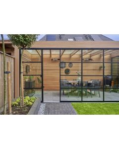Fiano Steel-Look glazen schuifwand - 7 Rails | Deponti