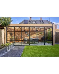 Fiano Steel-Look glazen schuifwand - 6 Rails | Deponti