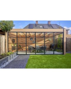 Fiano Steel-Look glazen schuifwand - 4 Rails | Deponti