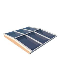 Pext zadeldak lichtstraat - 76cm breed x diepte naar keuze